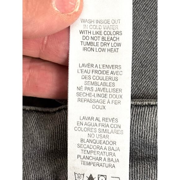 Good American Plus Womens 20 High Waist Skinny Button Fly Gray denim Jeans NEW - Picture 8 of 8